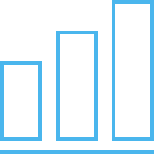 Diagram, revenue, bar chart icon