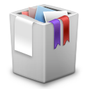 Full, grey, recycle bin, trash icon