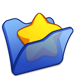 Folder, blue, favourite, star icon