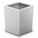 Empty, grey, trash icon