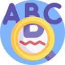 education,magnifying glass,language,loupe,alphabet,magnifier,grammar,underlined