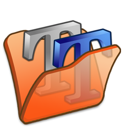 Folder, orange, font icon
