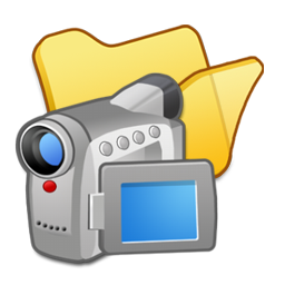 Folder, videos, yellow icon