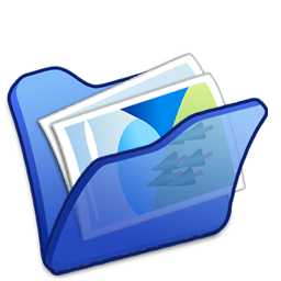 Blue, folder, mypictures icon