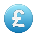 Currency, blue, pound icon