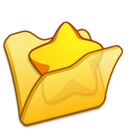 Favourite, folder, yellow icon