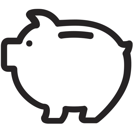 Save, savings, earn, money, guardar icon