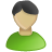 Green, male, olive, user icon