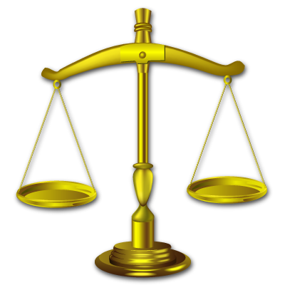 Balance, gavel, justice, law, lawyer icon