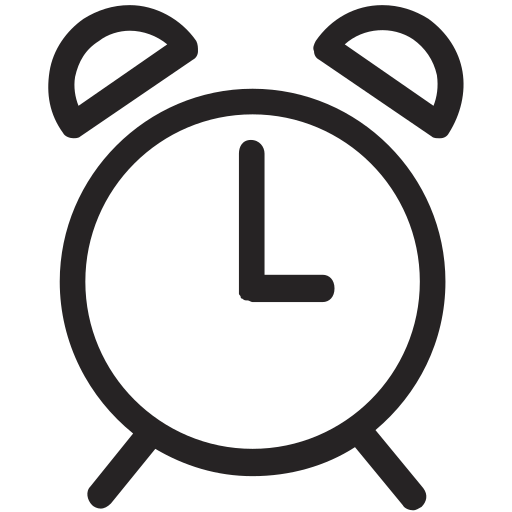 Alarm, notification, clock, message, ring icon