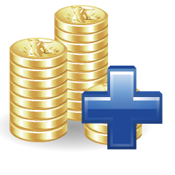 Add, money, plus, positive icon