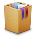 Cardbox, full, garbage, recycle bin, trash icon