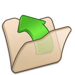Beige, folder, parent icon