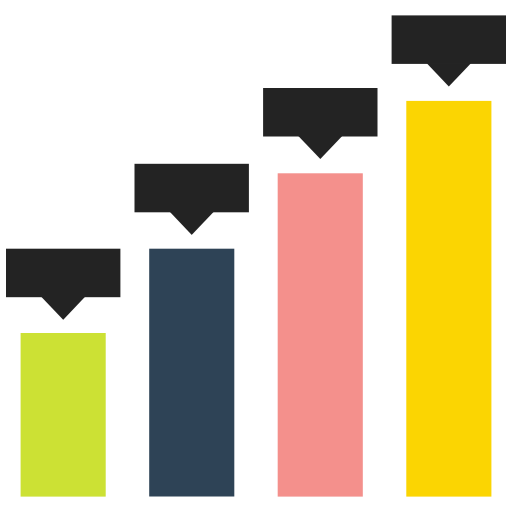 Bar, chart, financial, graph, graphic icon