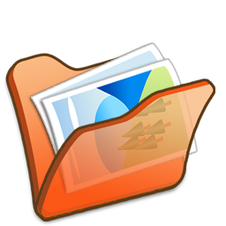 Circle, mypictures, orange icon