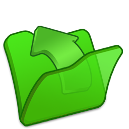Folder, green, parent icon