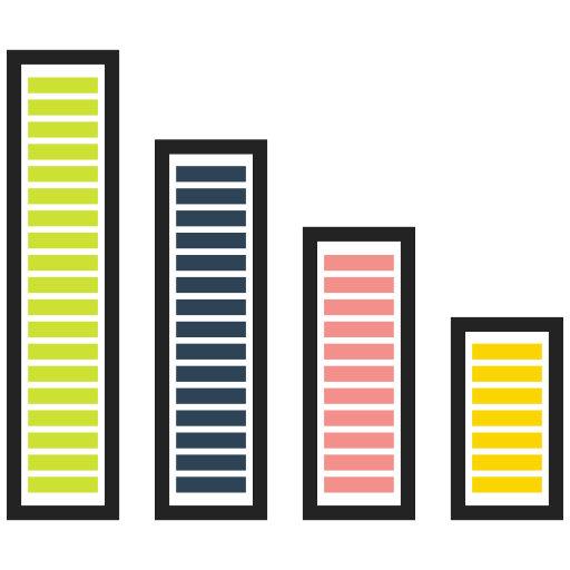 Bar, chart, financial, graph, graphic icon