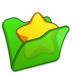 Favourite, folder, green icon