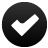 Round, checkmark icon