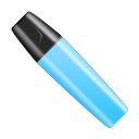 Marker, blue, shut icon