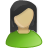 Female, green, olive, user icon