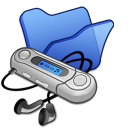 Blue, folder, mymusic icon
