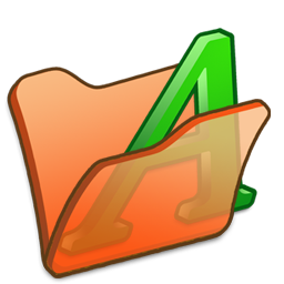 Folder, orange, font icon