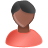 Male, red, user icon