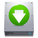 Down, hdd, green icon