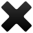 Delete, close, black cross icon