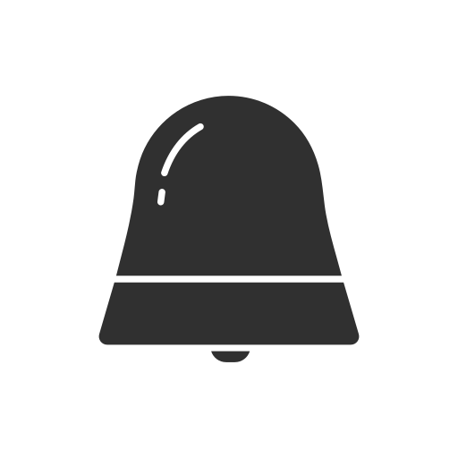 Bell, message, notification, setting icon