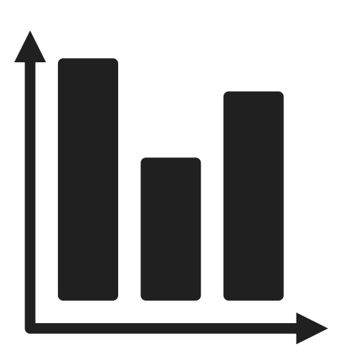 Bar, chart, revenue icon