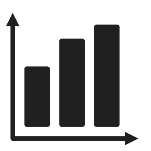 Bar, chart, sorted, revenue icon