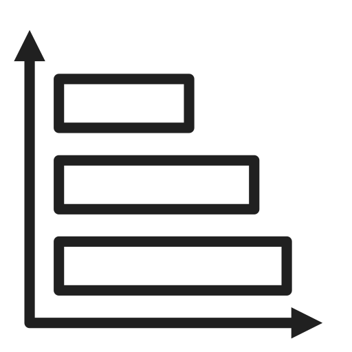 Bar, chart, horizontal, sorted icon