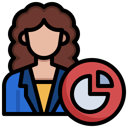 Graph, user, chart, statistics, business, and, finance icon