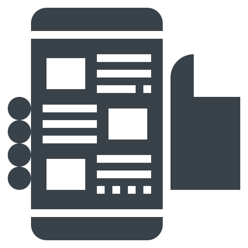 App, follow, mobile, news, read icon