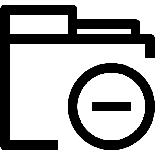 App, essential, folder, remove, ui icon