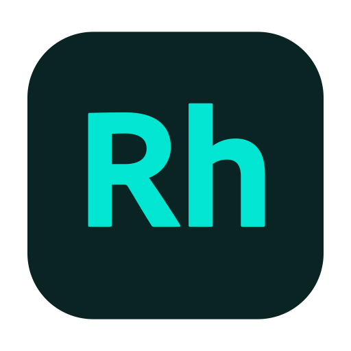 Adobe robohelp, texting, multimedia, software, app icon