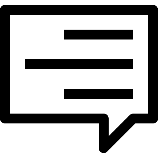 App, bubble, communication, essential, speech, ui icon