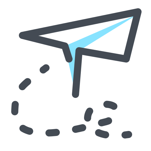 Airplane, paper, paper airplane icon