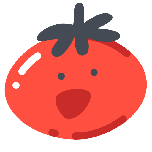 Danger, emoji, freak, tomato, vegetable icon