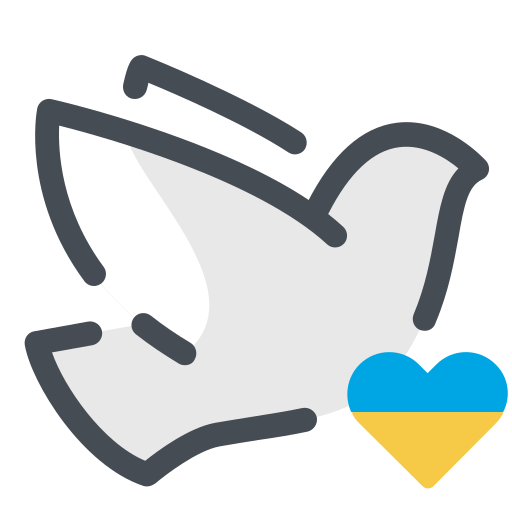 Bird, charity, dove, fly, freedom, peace, ukraine icon
