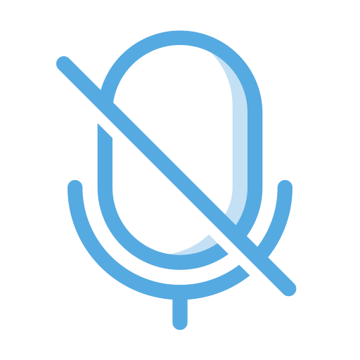 Audio, disable, mic, microphone, record icon