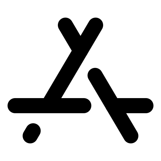 App, store, logo, bold icon