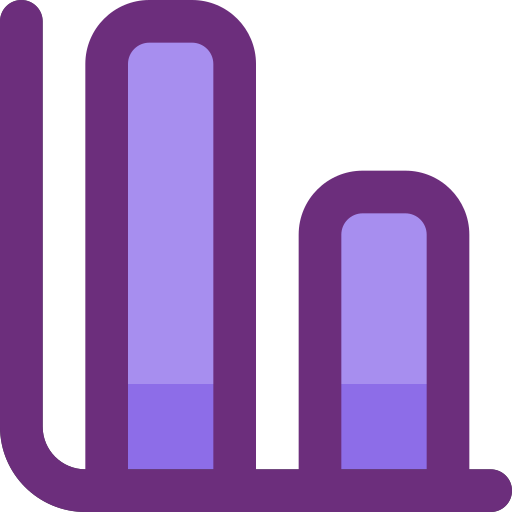 Chart, graph, statistics, bar icon