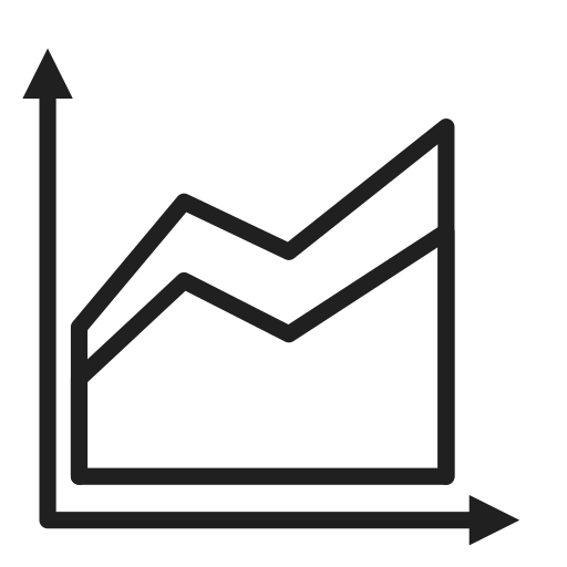 Area, chart icon