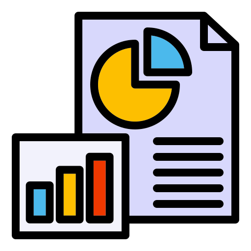 Data, graph, chart, report icon