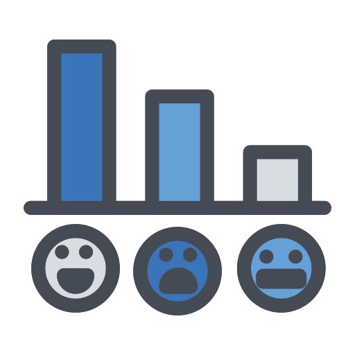 Graph, rate, rating, smile, survey icon
