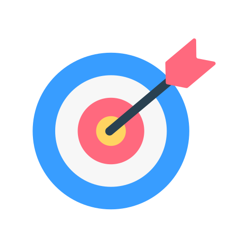 Target, aim, business, marketing, chart, analytics icon