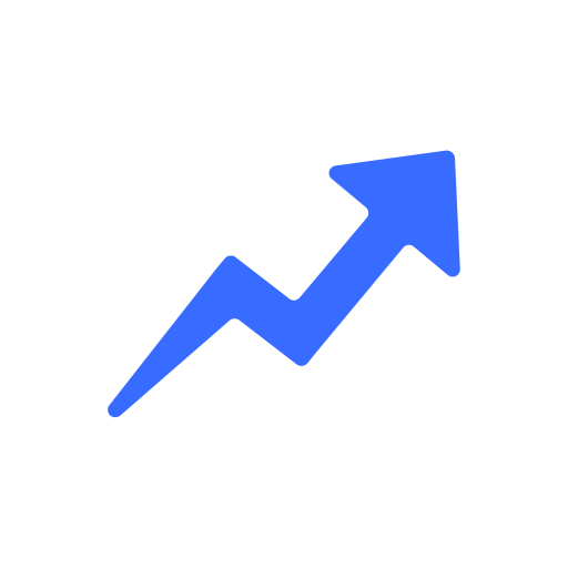 Increase, graph, analytics, business icon